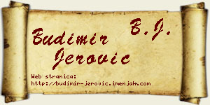 Budimir Jerović vizit kartica